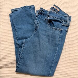 Levi's Light Blue High Rise Straight Jeans